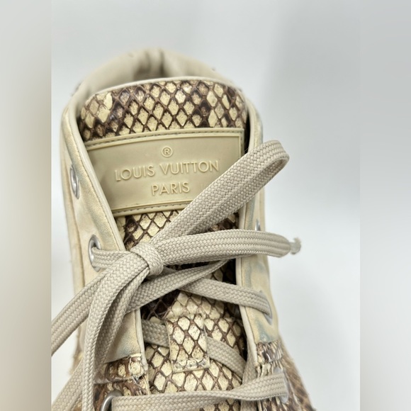 Louis Vuitton Sprinter High-top Sneaker - Python Leather Size 9.5 LV/ 11 USA - Picture 7 of 16